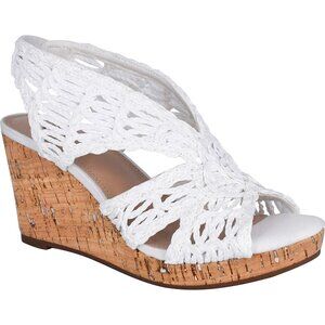 Impo White Raffia Sandles sz 9